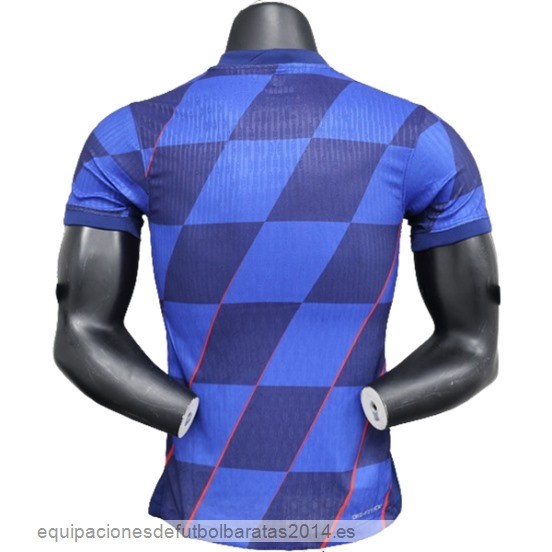 Nuevo 2ª Jugadores Camiseta Croacia 2024 Azul Baratas